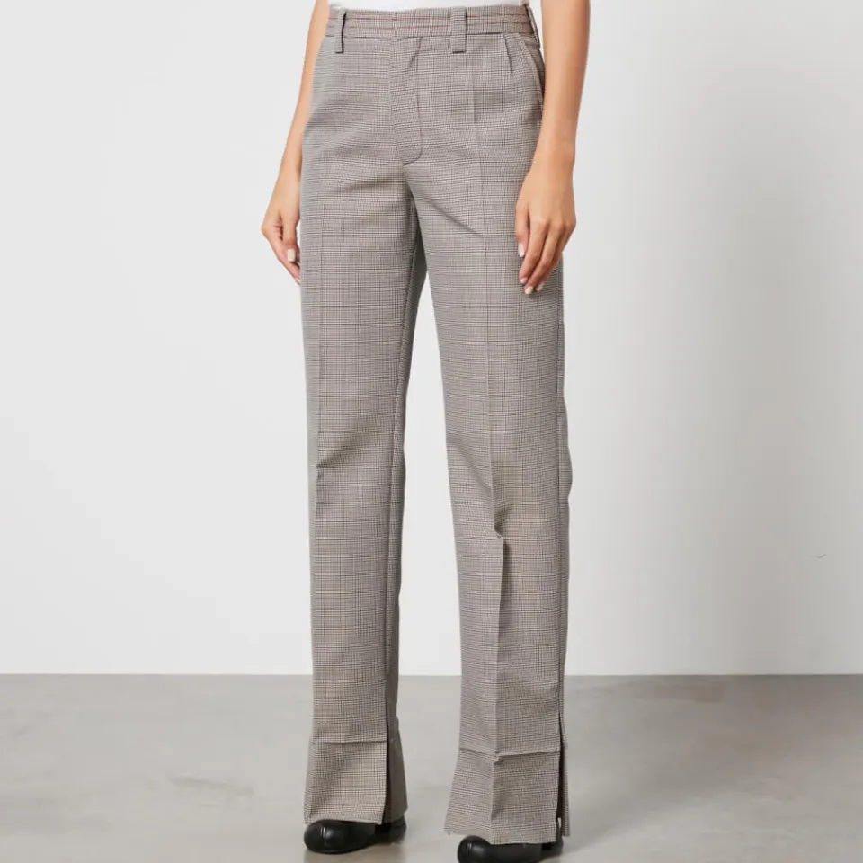 Trousers|Marni Houndstooth Wool-Blend Trousers - IT 40/UK 8