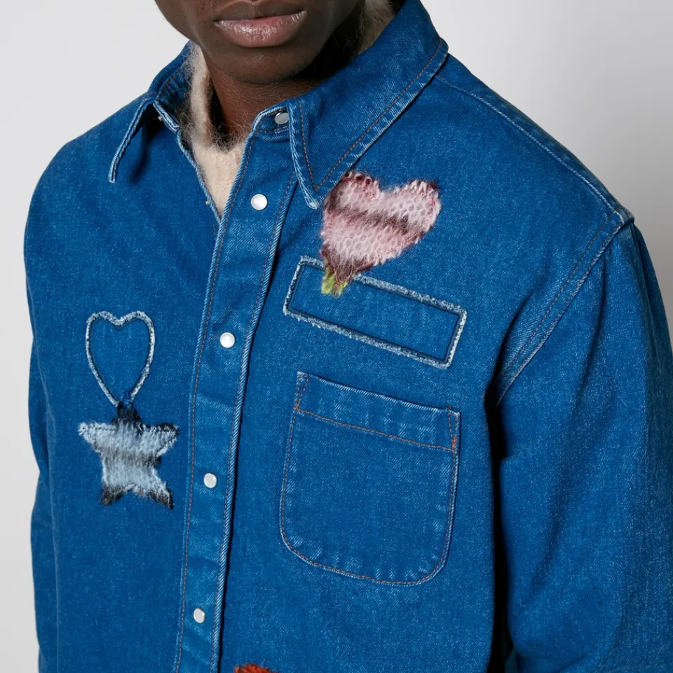 Shirts|Shirts|AMI Marni Mohair Patch Denim Jacket - IT 46/S