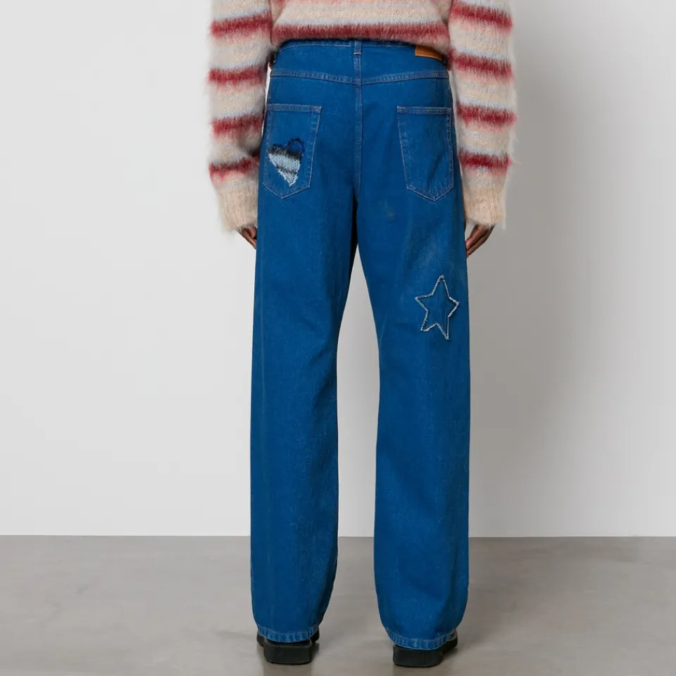 Jeans|Dr. Martens Marni Mohair Patchwork Denim Straight-Leg Jeans - W34/L32