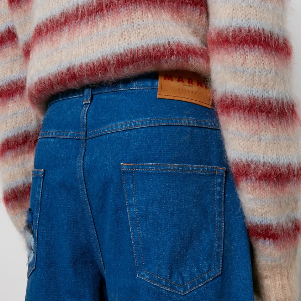Jeans|Dr. Martens Marni Mohair Patchwork Denim Straight-Leg Jeans - W34/L32