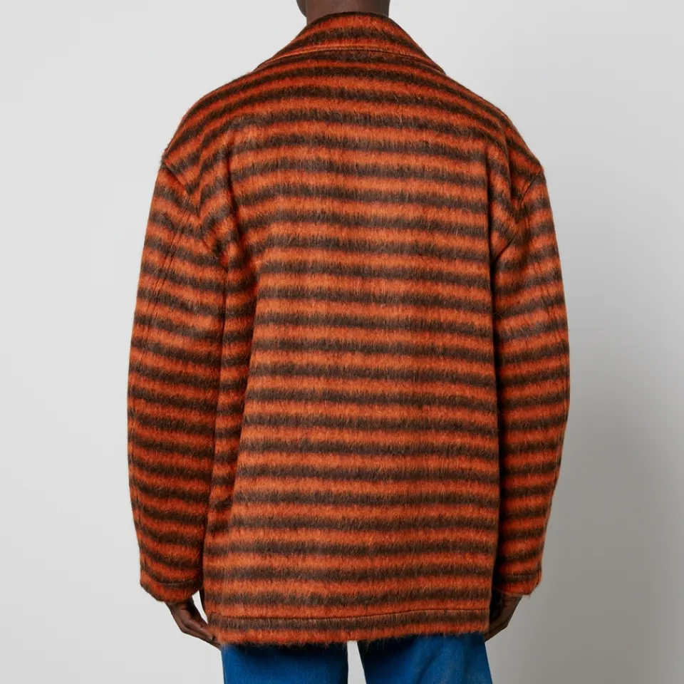 Jackets|Coats|Dr. Martens Marni Striped Brushed-Knit Coat - IT 46/S