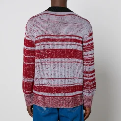 Knitwear|Dr. Martens Marni Striped Logo Intarsia Virgin Wool Jumper - IT 50/L