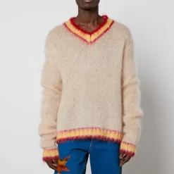 Knitwear|Dr. Martens Marni V-Neck Mohair-Blend Jumper - IT 50/L