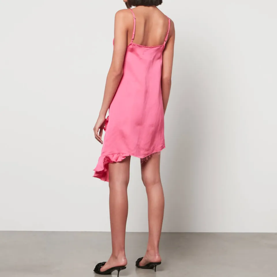 Dresses|Dresses|Stine Goya Marques Almeida Women's Slip Dress With Flounces - Pink - UK 6
