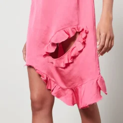Dresses|Dresses|Stine Goya Marques Almeida Women's Slip Dress With Flounces - Pink - UK 6
