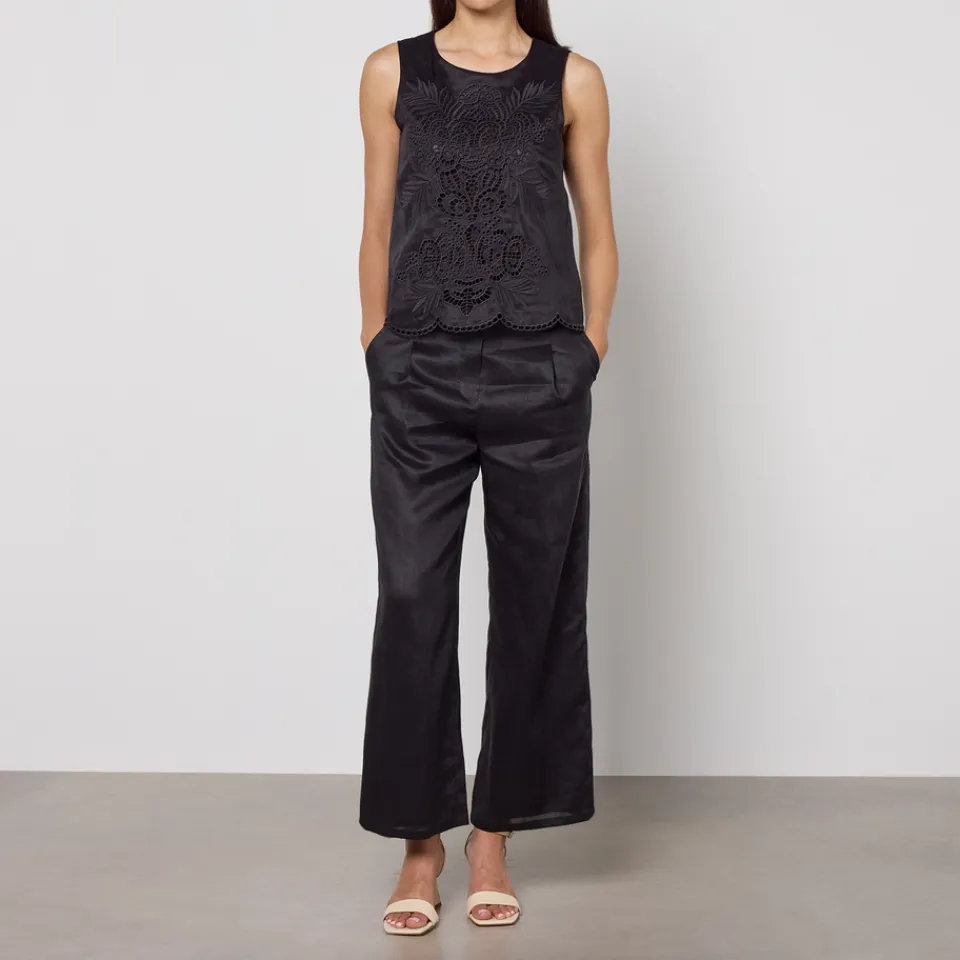 T-Shirts And Tops|Dr. Martens Max Mara Studio Efeso Broderie Anglaise Top - UK 10