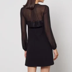 Dresses|Dresses|Dr. Martens Max Mara Studio Jader Semi-Sheer Silk Crepe Dress - UK 8