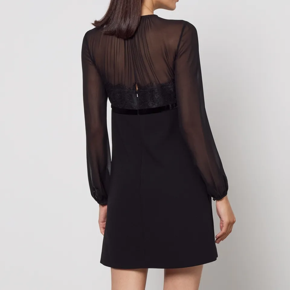 Dresses|Dresses|Dr. Martens Max Mara Studio Jader Semi-Sheer Silk Crepe Dress - UK 8