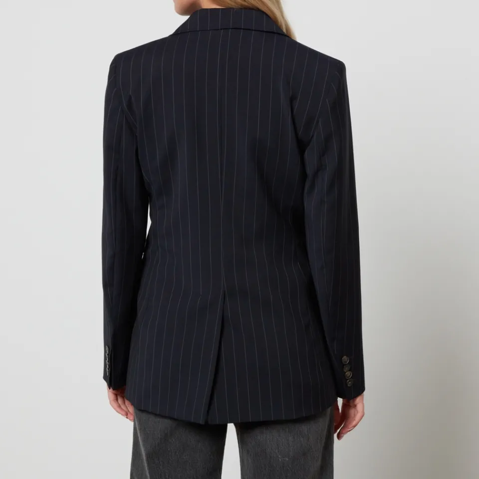 Jackets|Coats|Dr. Martens Max Mara Studio Mora Pinstriped Woven Blazer - UK 6