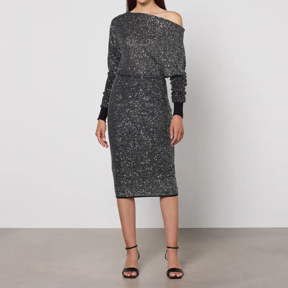 Dresses|Dresses|Dr. Martens Max Mara Studio Opzione Embellished Jersey Dress - M