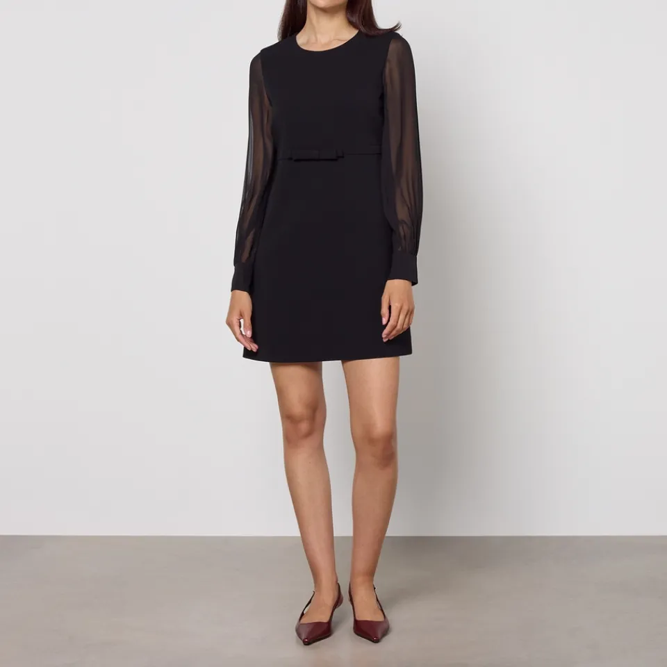 Dresses|Dresses|Dr. Martens Max Mara Studio Ritmo Crepe and Chiffon Dress - UK 8