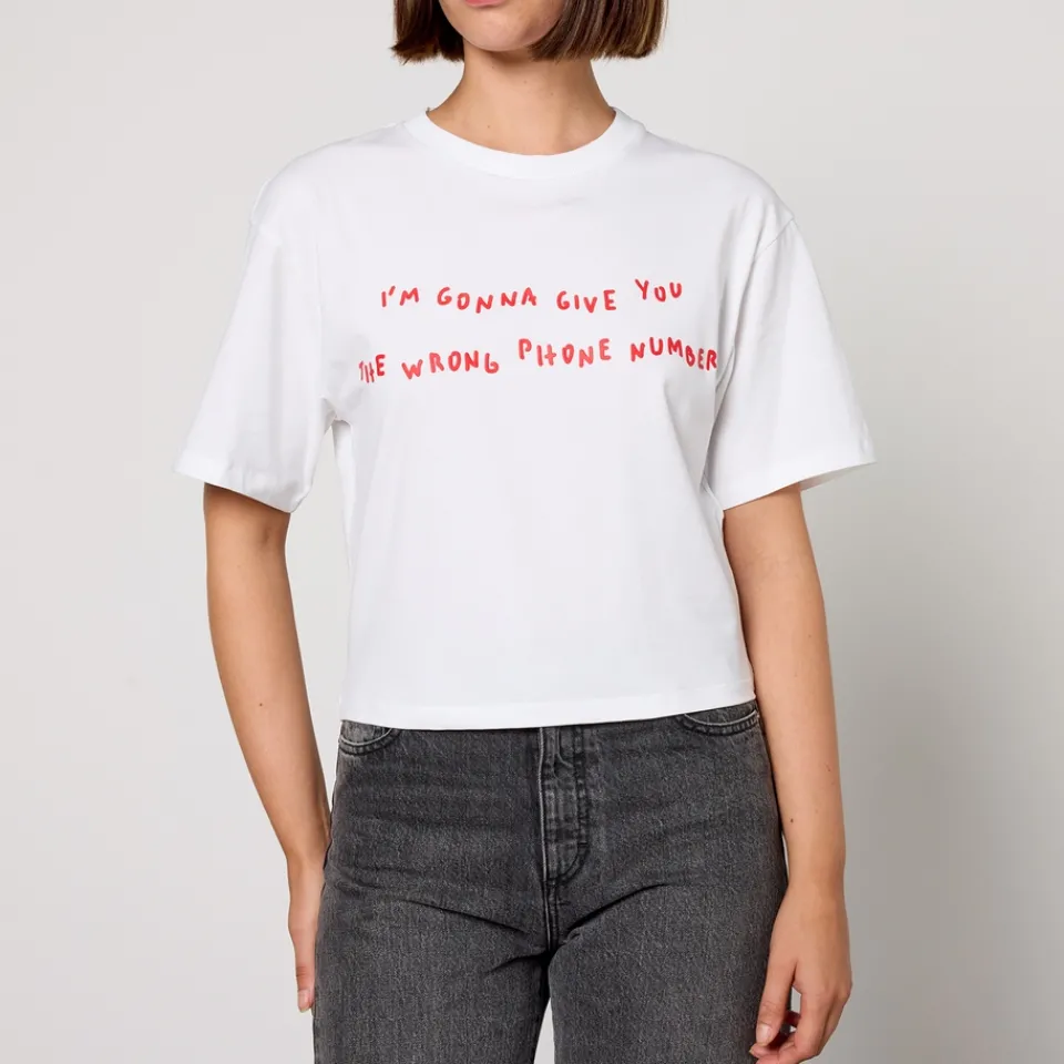 Loungewear|T-Shirts And Tops|Ganni MAX&Co. Boxyclaim Cotton-Blend Jersey T-Shirt - XL