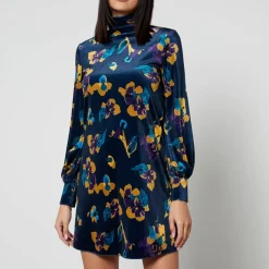Dresses|Dresses|Dr. Martens MAX&Co Floral Velvet-Jersey Tunic Dress - XS
