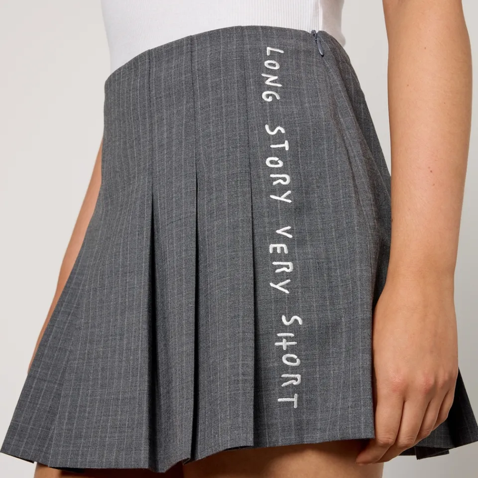 Skirts|Skirts|Marant Etoile MAX&Co. Long Story Very Short Pinstriped Woven Skirt - UK 14