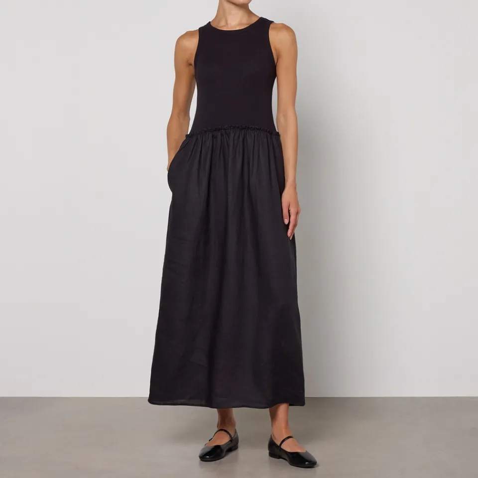 Dresses|Dresses|Dr. Martens MAX&Co. Melle Flax Linen-Blend Dress - UK 10