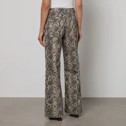 Trousers|Dr. Martens MAX&Co. Parure Snake-Print Cotton-Drill Trousers - UK 10