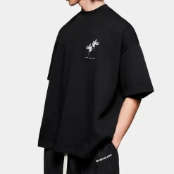 T-Shirts|T-Shirts|MKI MIYUKI ZOKU Ink Flower Cotton-Jersey T-Shirt - S
