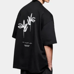 T-Shirts|T-Shirts|MKI MIYUKI ZOKU Ink Flower Cotton-Jersey T-Shirt - S