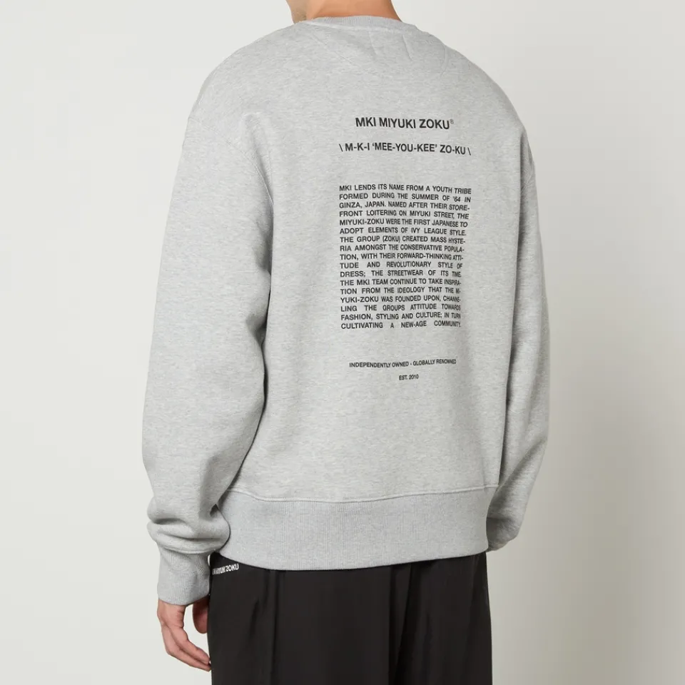Sweatshirts|MKI MIYUKI ZOKU Phonetic Cotton-Blend Sweatshirt - L