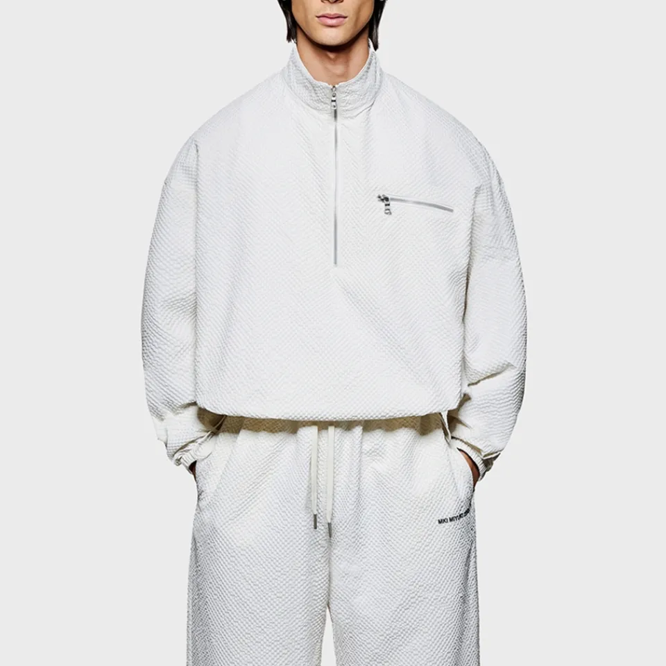 Sweatshirts|Dr. Martens MKI MIYUKI ZOKU Seersucker Quarter-Zip Jacket - S