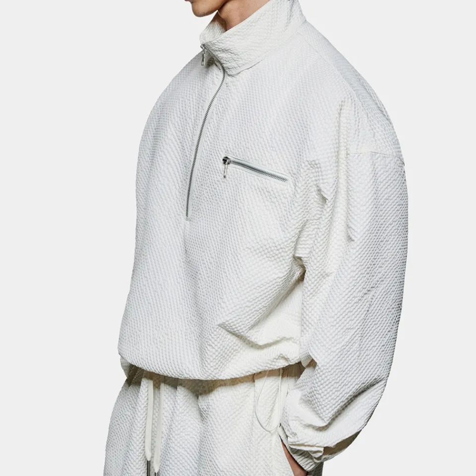 Sweatshirts|Dr. Martens MKI MIYUKI ZOKU Seersucker Quarter-Zip Jacket - S