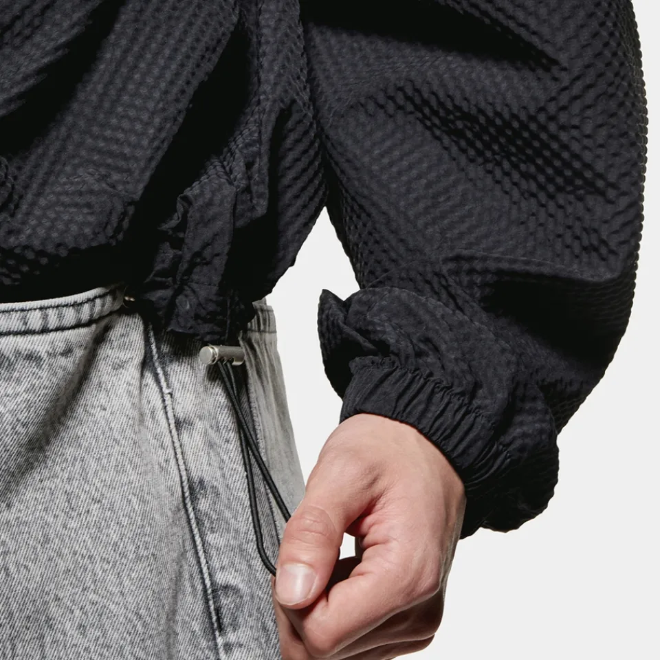 Loungewear|Sweatshirts|MKI MIYUKI ZOKU Seersucker Half-Zip Jacket - S