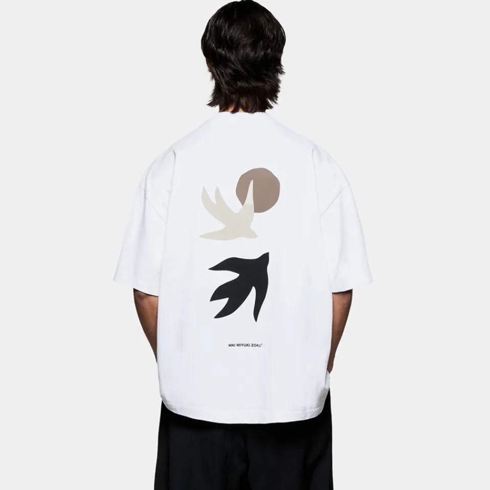 T-Shirts|T-Shirts|MKI MIYUKI ZOKU Swallow Cotton-Jersey T-Shirt - L