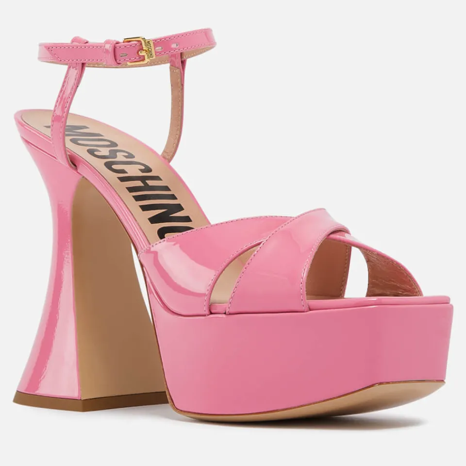 Heels|Sandals & Slides|Dr. Martens Moschino Women’s Patent Leather Platform Sandals - UK 4