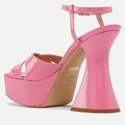 Heels|Sandals & Slides|Dr. Martens Moschino Women’s Patent Leather Platform Sandals - UK 4