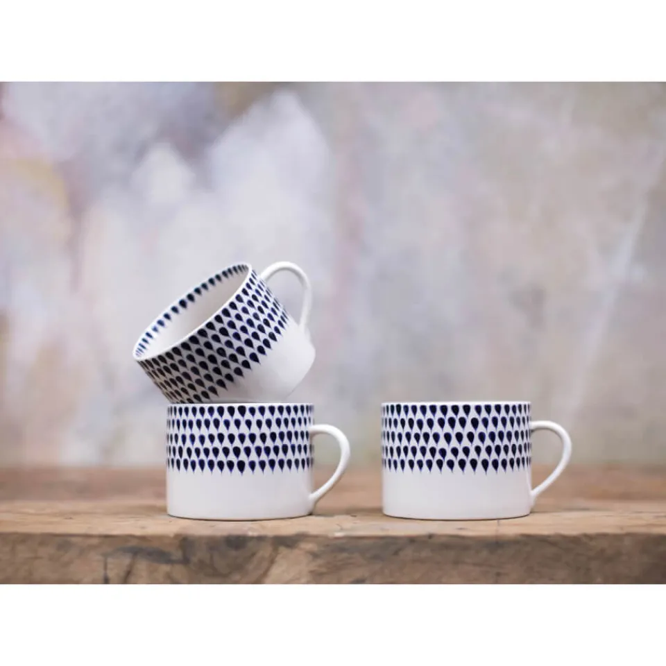 Dining|HAY Nkuku Indigo Drop Mug - Cream and Indigo