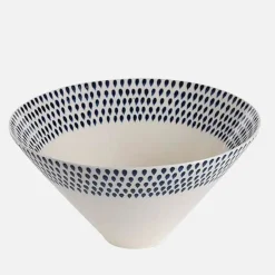 Dining|Nkuku Indigo Drop Serving Bowl - Medium
