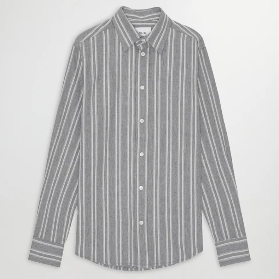 Shirts|Shirts|NN.07 Colby Cotton-Twill Striped Shirt - L