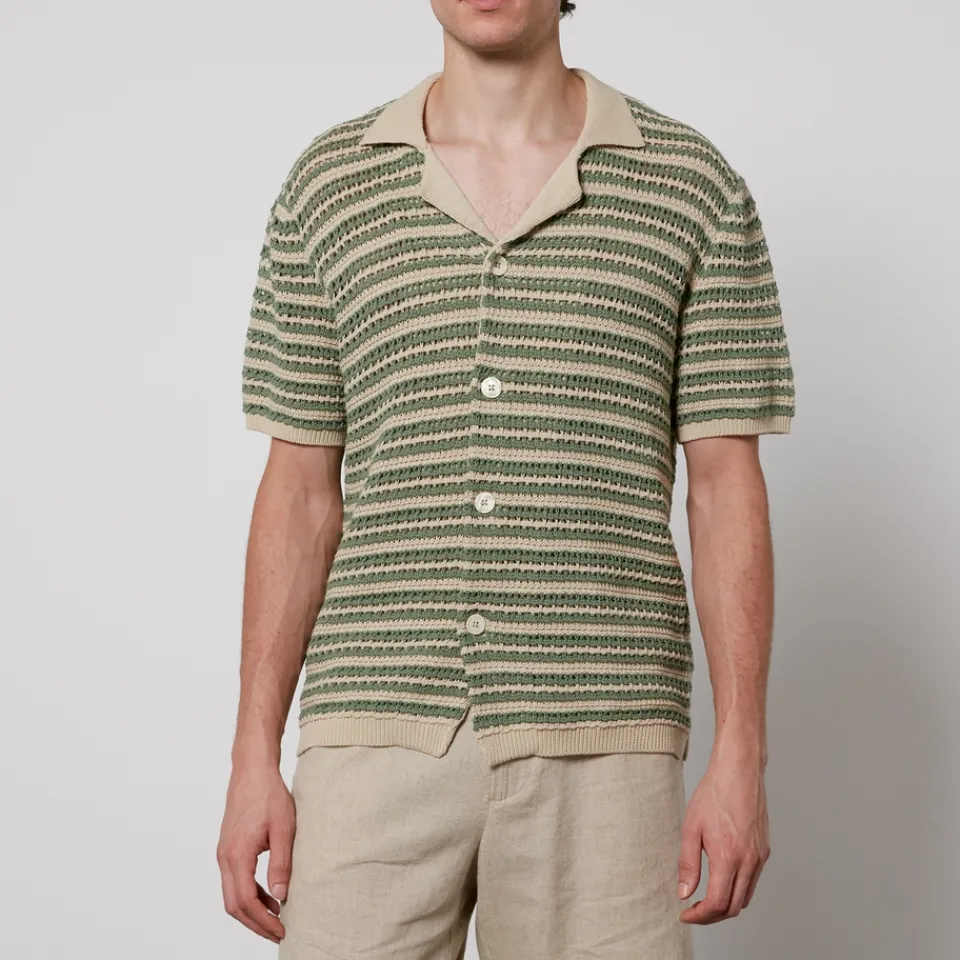 Shirts|Shirts|NN.07 Henry Crocheted Cotton Shirt - L