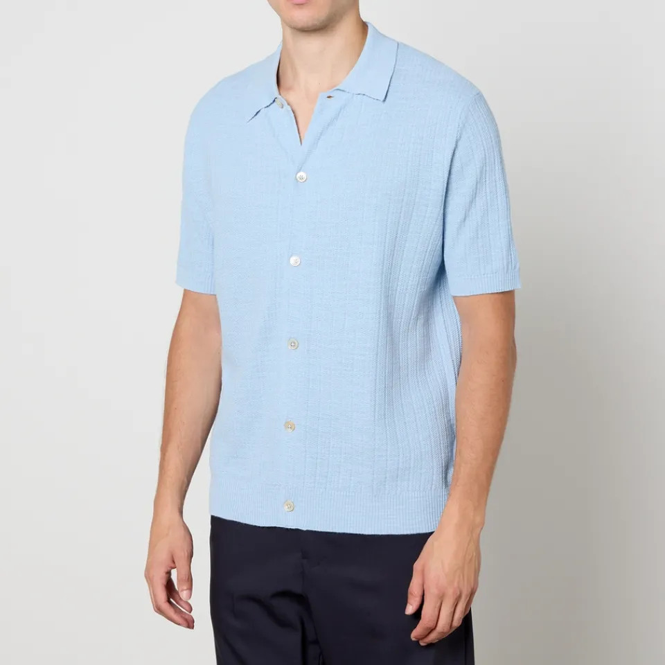 Polo Shirts|AMI NN.07 Nolan Cotton Knit Polo Shirt - S