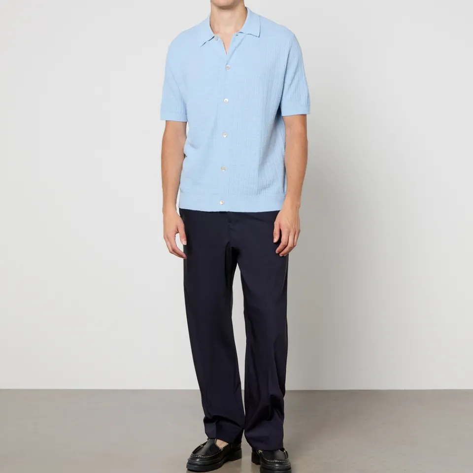 Polo Shirts|AMI NN.07 Nolan Cotton Knit Polo Shirt - S