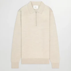 Polo Shirts|Our Legacy NN.07 Sergio Wool Quarter-Zip Polo Shirt - XXL