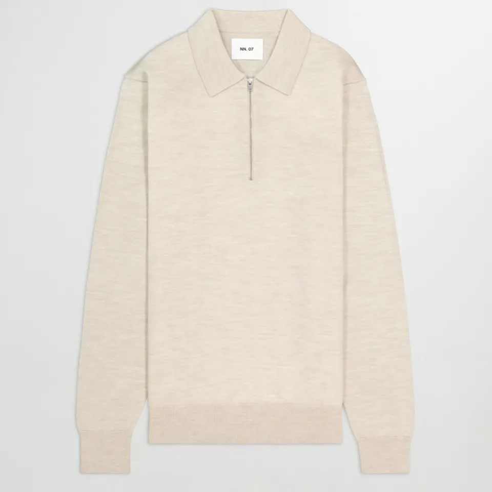 Polo Shirts|Our Legacy NN.07 Sergio Wool Quarter-Zip Polo Shirt - XXL