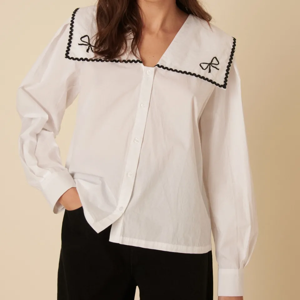 T-Shirts And Tops|Shirts And Blouses|Dr. Martens Nobody's Child Bingley Cotton-Poplin Blouse - UK 6