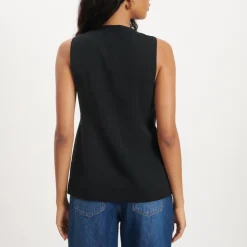 Jackets|Coats|Nobody's Child Cotton-Blend Crepe Longline Waistcoat - UK 10