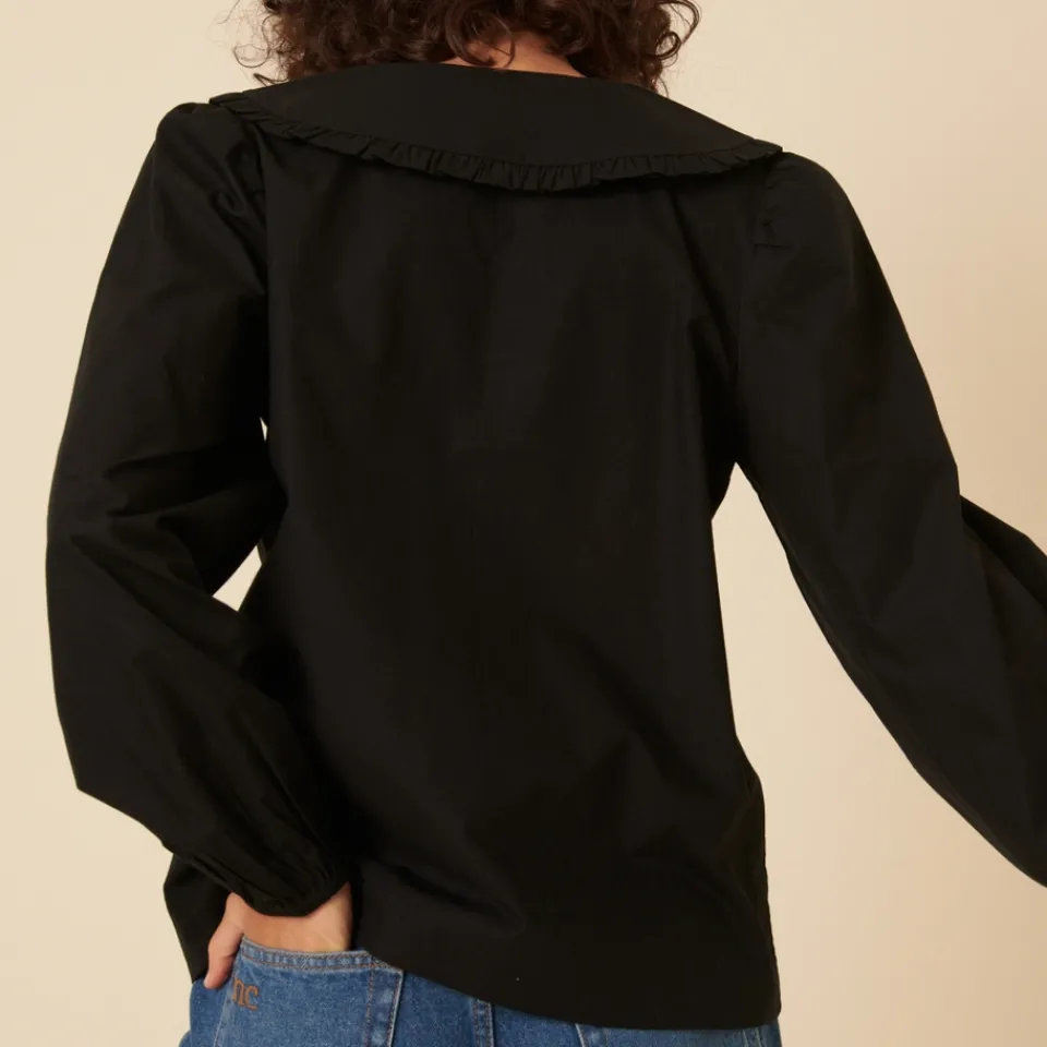 T-Shirts And Tops|Shirts And Blouses|ROTATE Birger Christensen Nobody's Child Emmie Cotton-Poplin Blouse - UK 6