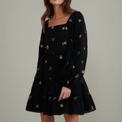 Dresses|Dresses|Nobody's Child Whitley Floral-Embroidered Cotton Mini Dress - UK 6
