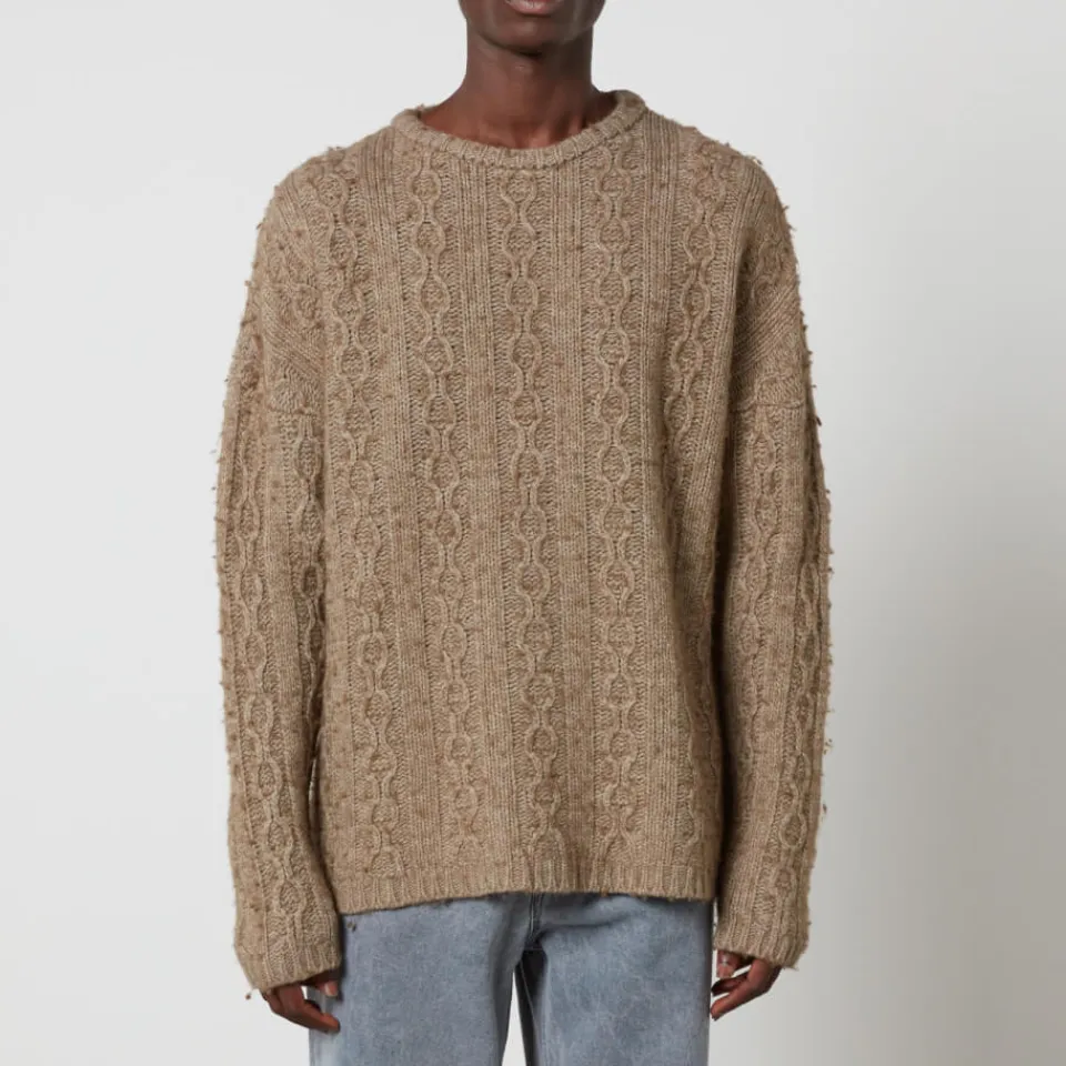 Knitwear|Dr. Martens Our Legacy Popover Cable-Knit Wool-Blend Jumper - IT 52/XL