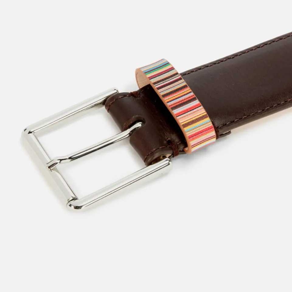 Belts|Polo Ralph Lauren Paul Smith Striped Keeper Leather Belt - W30