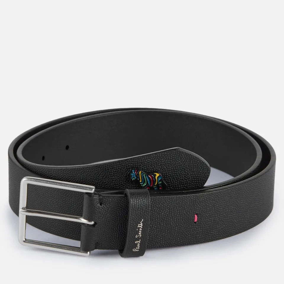 Belts|Dr. Martens Paul Smith Zebra Badge Pebble-Effect Belt - W34
