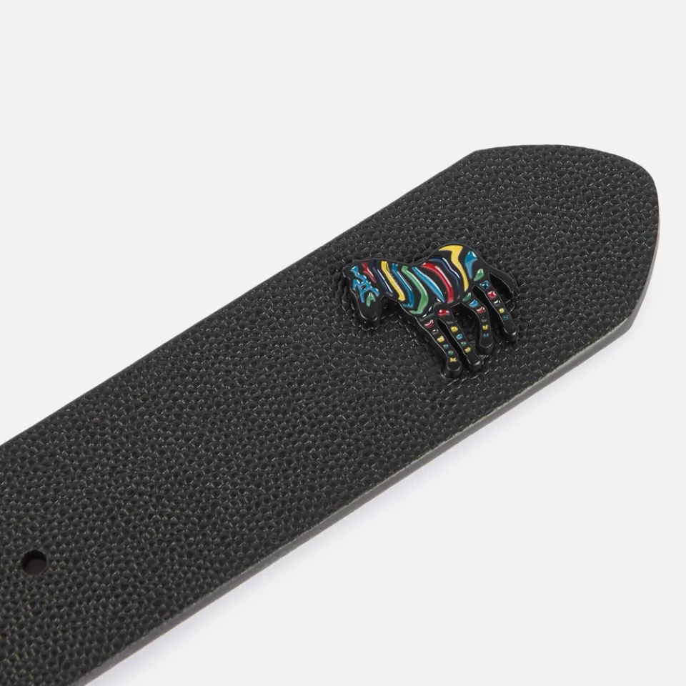 Belts|Dr. Martens Paul Smith Zebra Badge Pebble-Effect Belt - W34