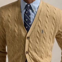 Cardigans|Knitwear|Dr. Martens Polo Ralph Lauren Cable-Knit Cotton V-Neck Cardigan - M
