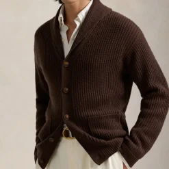 Cardigans|Knitwear|AMI Polo Ralph Lauren Cotton Knit Cardigan - S