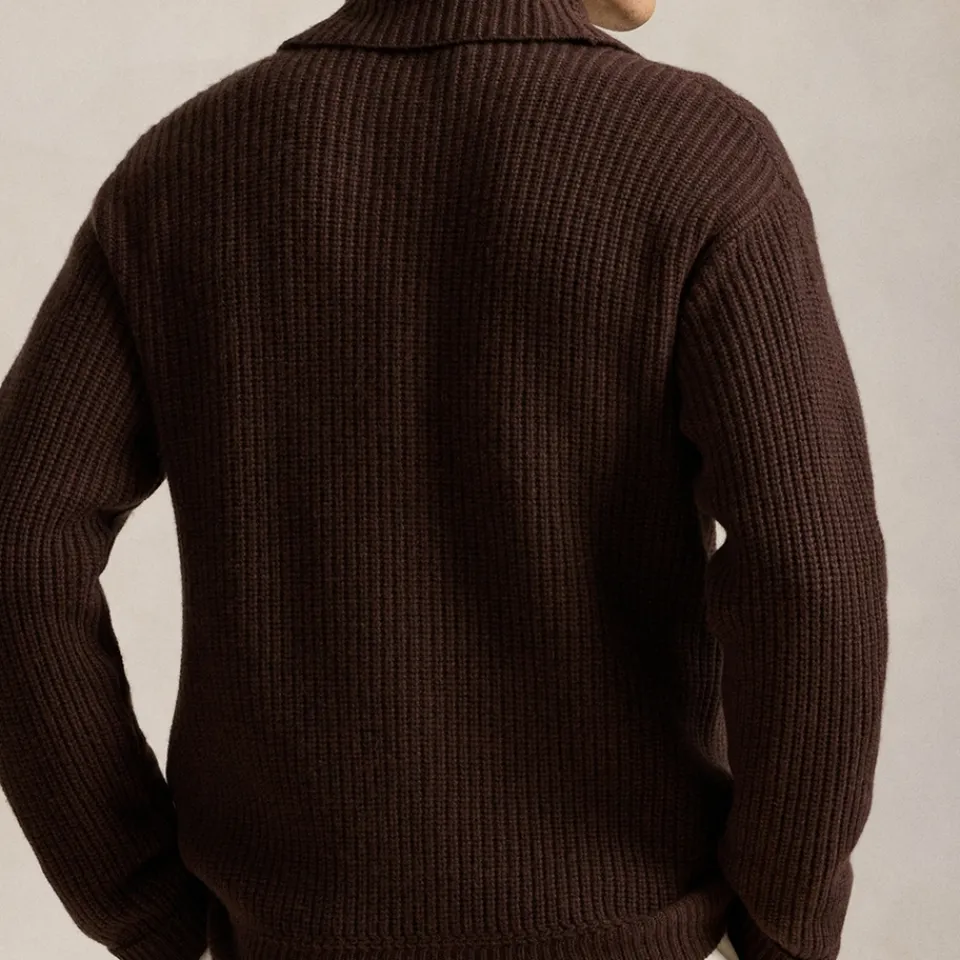 Cardigans|Knitwear|AMI Polo Ralph Lauren Cotton Knit Cardigan - S
