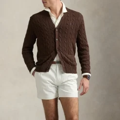 Cardigans|Knitwear|Polo Ralph Lauren Cotton Cable Knit Cardigan - M