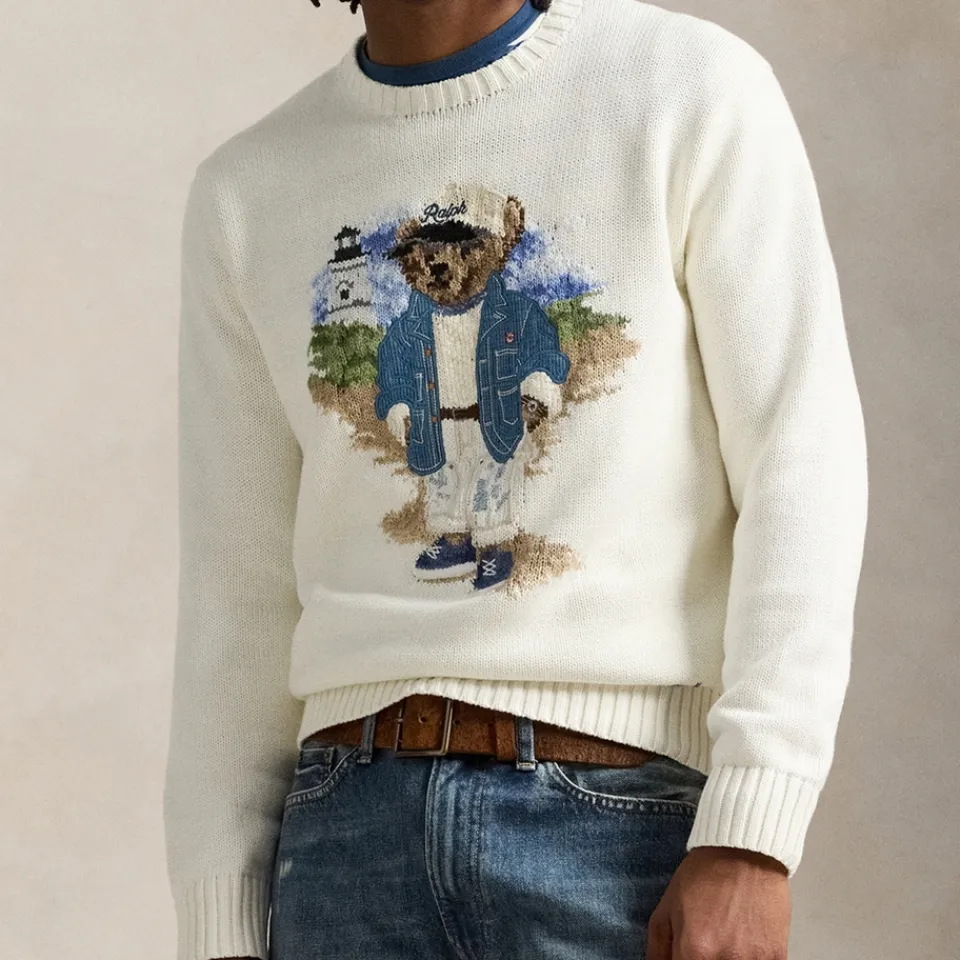 Knitwear|Dr. Martens Polo Ralph Lauren Cotton Intarsia-Knit Jumper - M